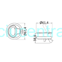 Įleidžiama plastikinė pakėlimo rankenėlė su užraktu Įleidžiama plastikinė pakėlimo rankenėlė su užraktu